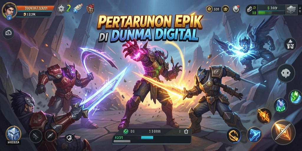 Gameplay intens di arena pertarungan 33ZK.
