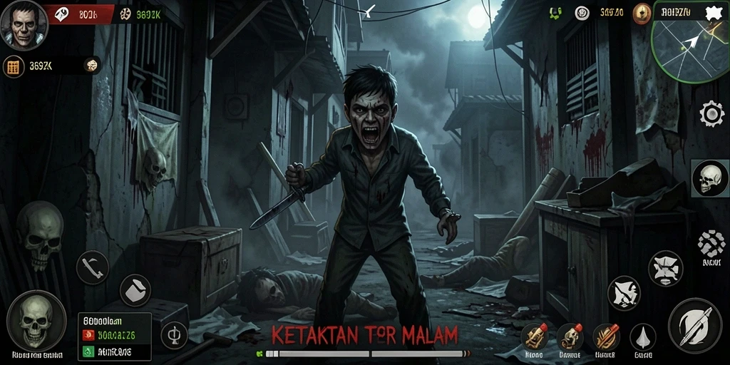 Tampilan menakutkan dari gameplay 369ZK yang menghipnotis dan menegangkan.