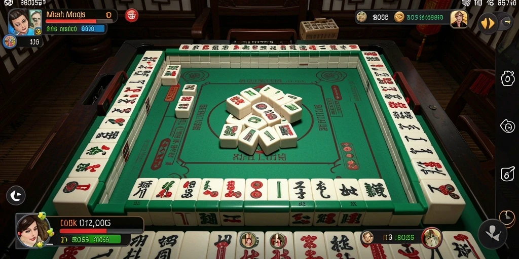 Tampilan gameplay Mahjong yang menawan di 8055.