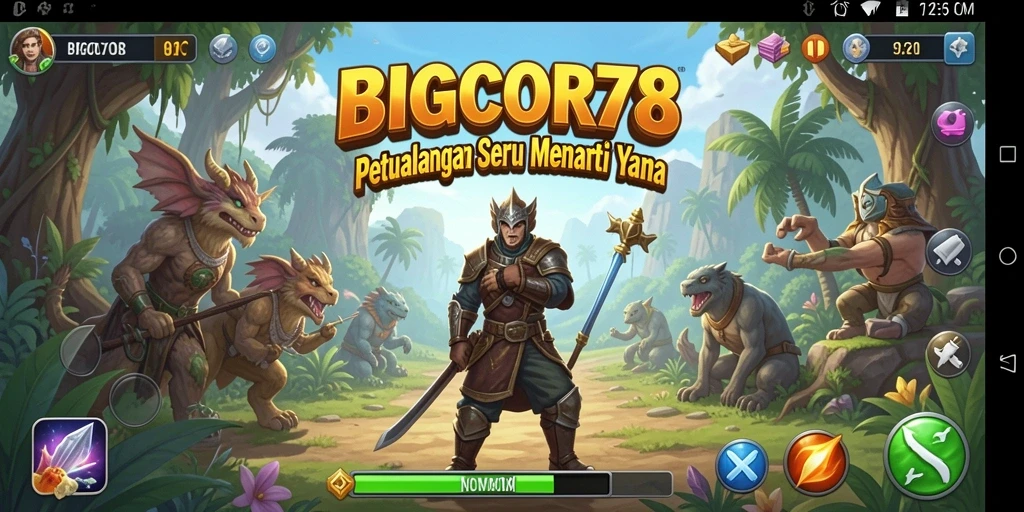 Screenshot menunjukkan aksi mendebarkan dalam permainan petualangan BIGCOR78.