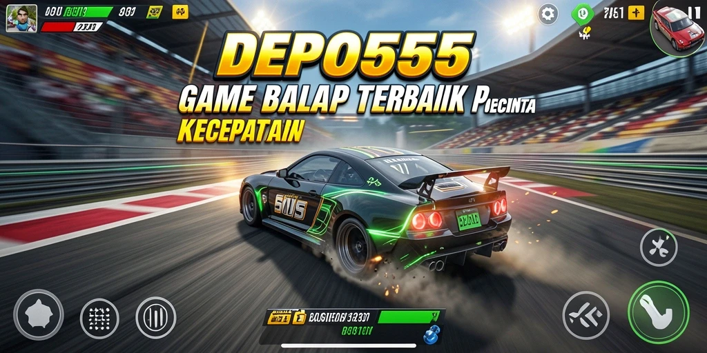 Tampilan gameplay balap di DEPO555 yang mendebarkan.