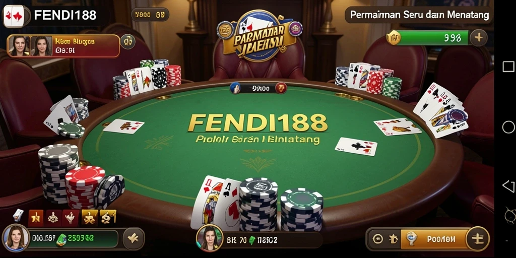 Screenshot gameplay Poker yang menunjukkan suasana kompetitif dan seru.