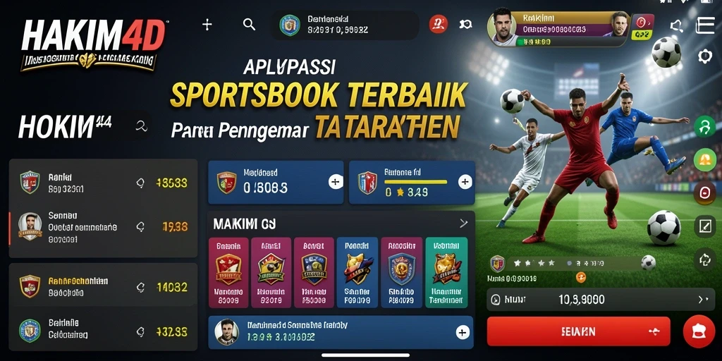 Tampilan gameplay HAKIM4D dengan fitur Sportsbook yang menarik.