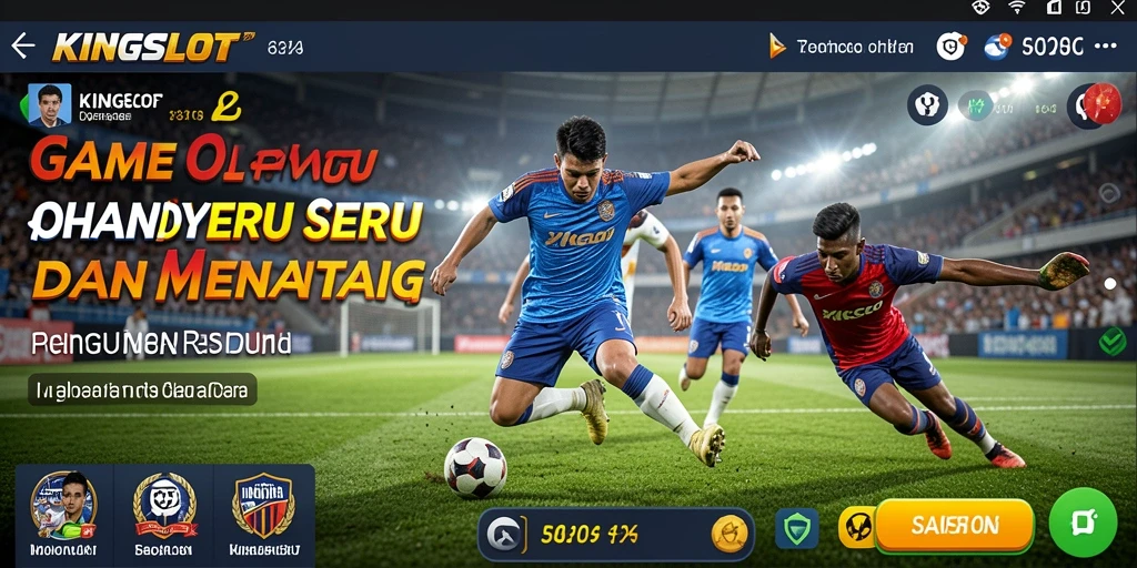 Tampilan utama KINGSLOT yang penuh aksi dan olahraga seru.
