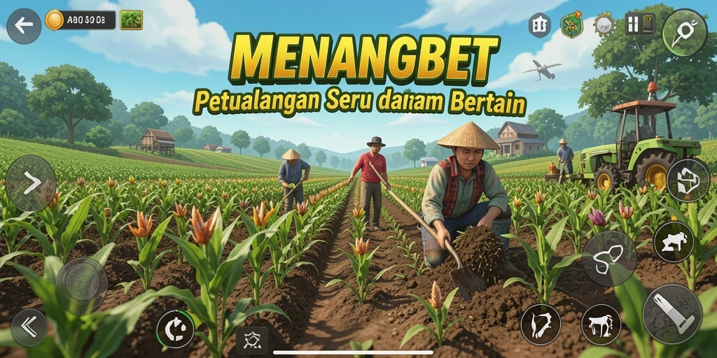 Tangkapan layar menunjukkan gameplay seru dalam mengelola pertanian.
