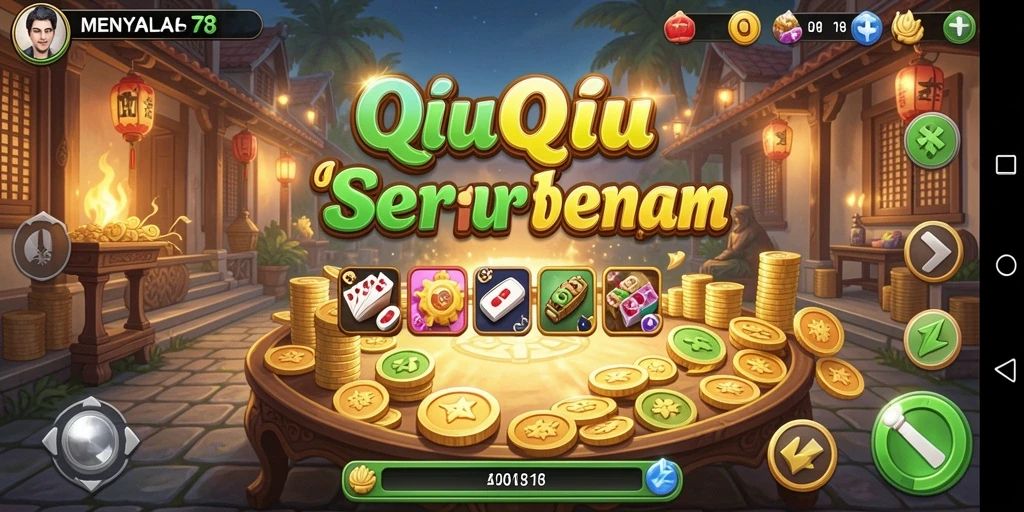 Tampilan gameplay MENYALA78 yang mendebarkan dalam pertandingan QiuQiu.