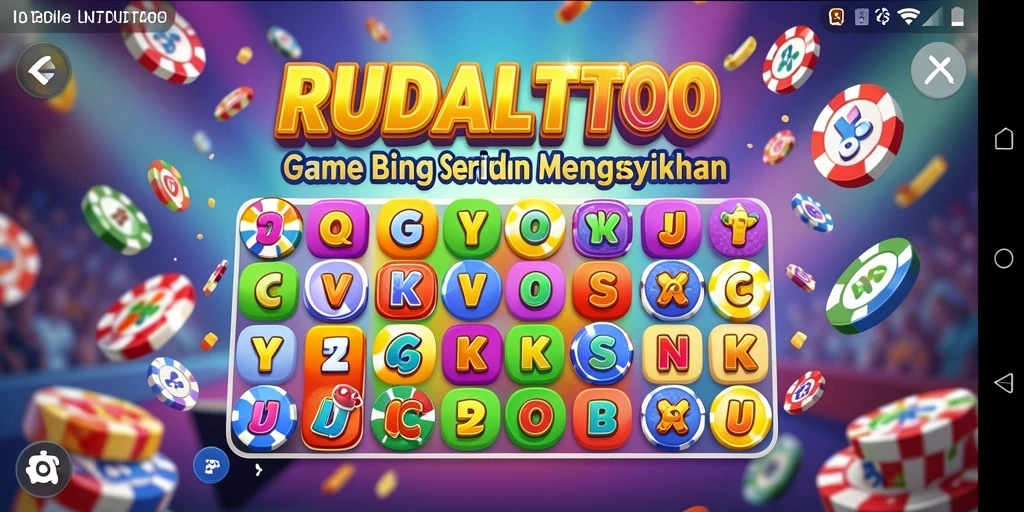 Screenshot gameplay RUDALTOTO menampilkan suasana seru permainan Bingo.