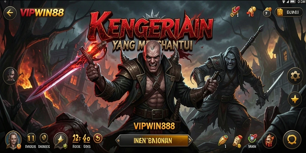 Tampilan gameplay yang mencekam dan menegangkan di VIPWIN88.